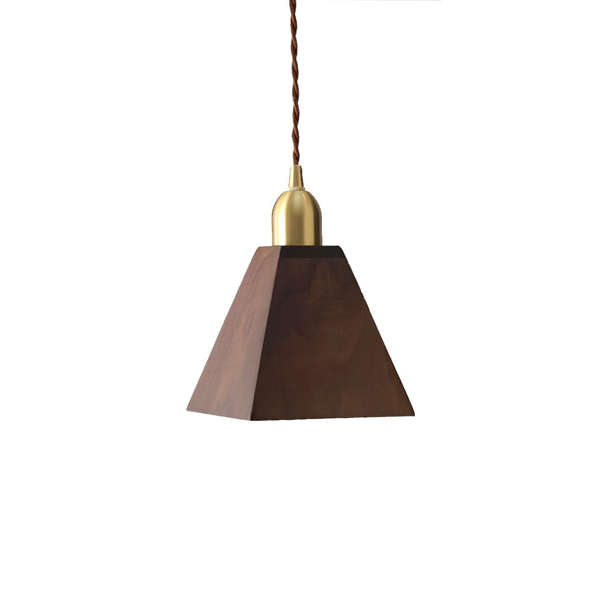 Sylinenne lampada a sospensione ottone legno di Noce moderna per soggiorno