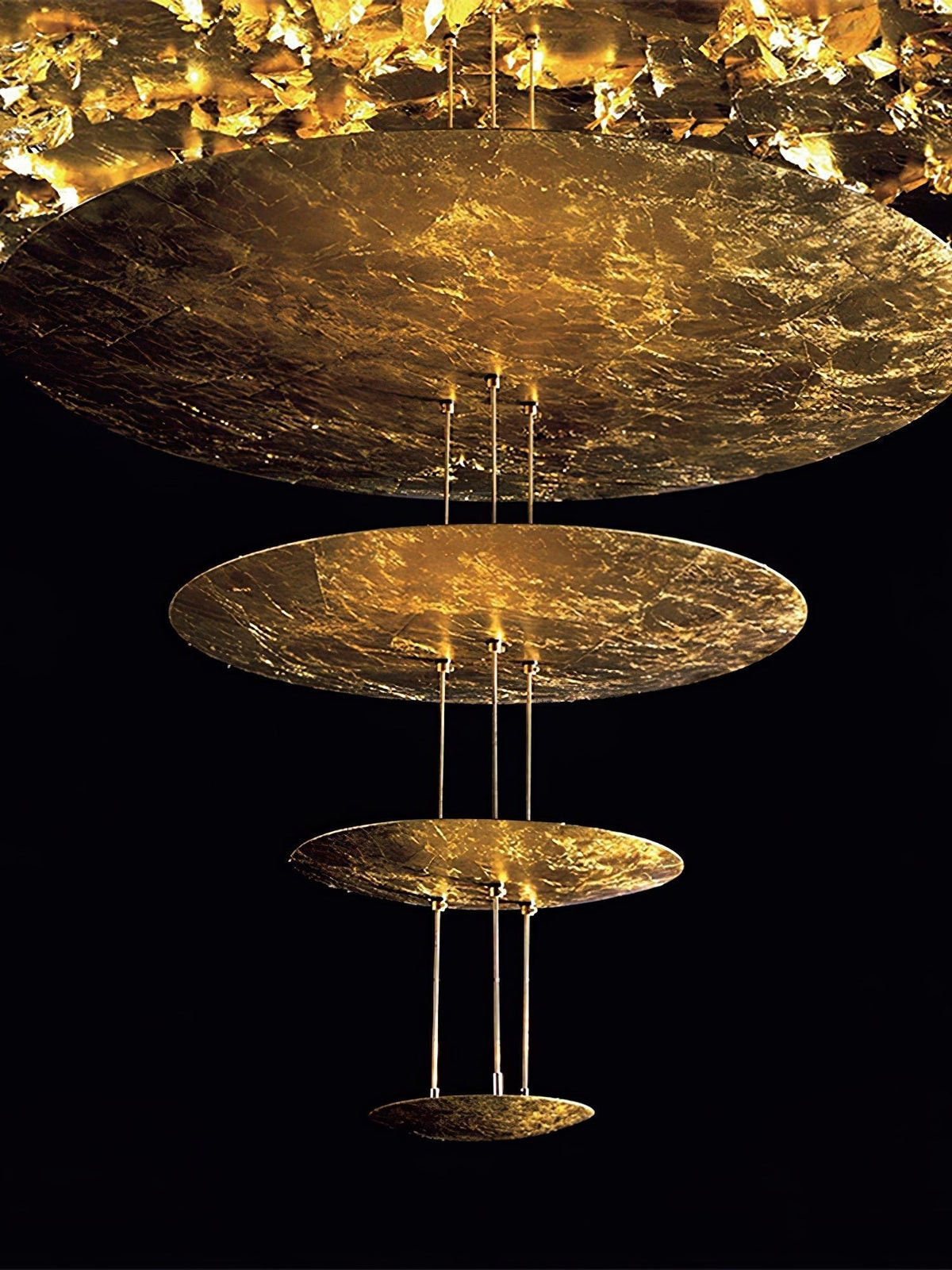 Phelion lampada a sospensione con foglia d'oro stratificata