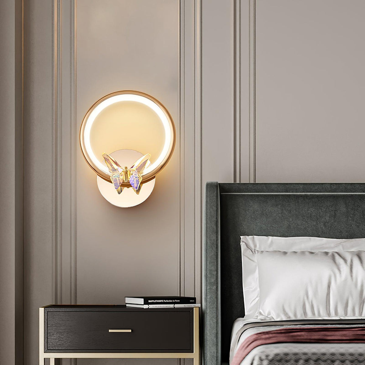 Ersoren Magic Butterfly Crystal lampada da parete