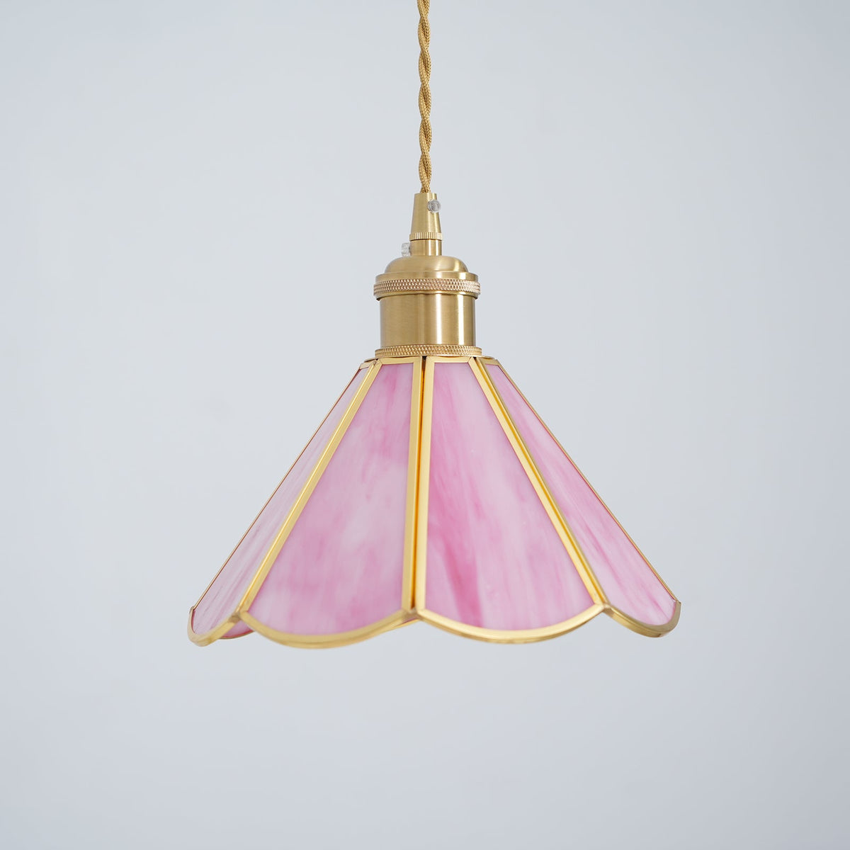 Lione lampada a sospensione in vetro colorato rosa
