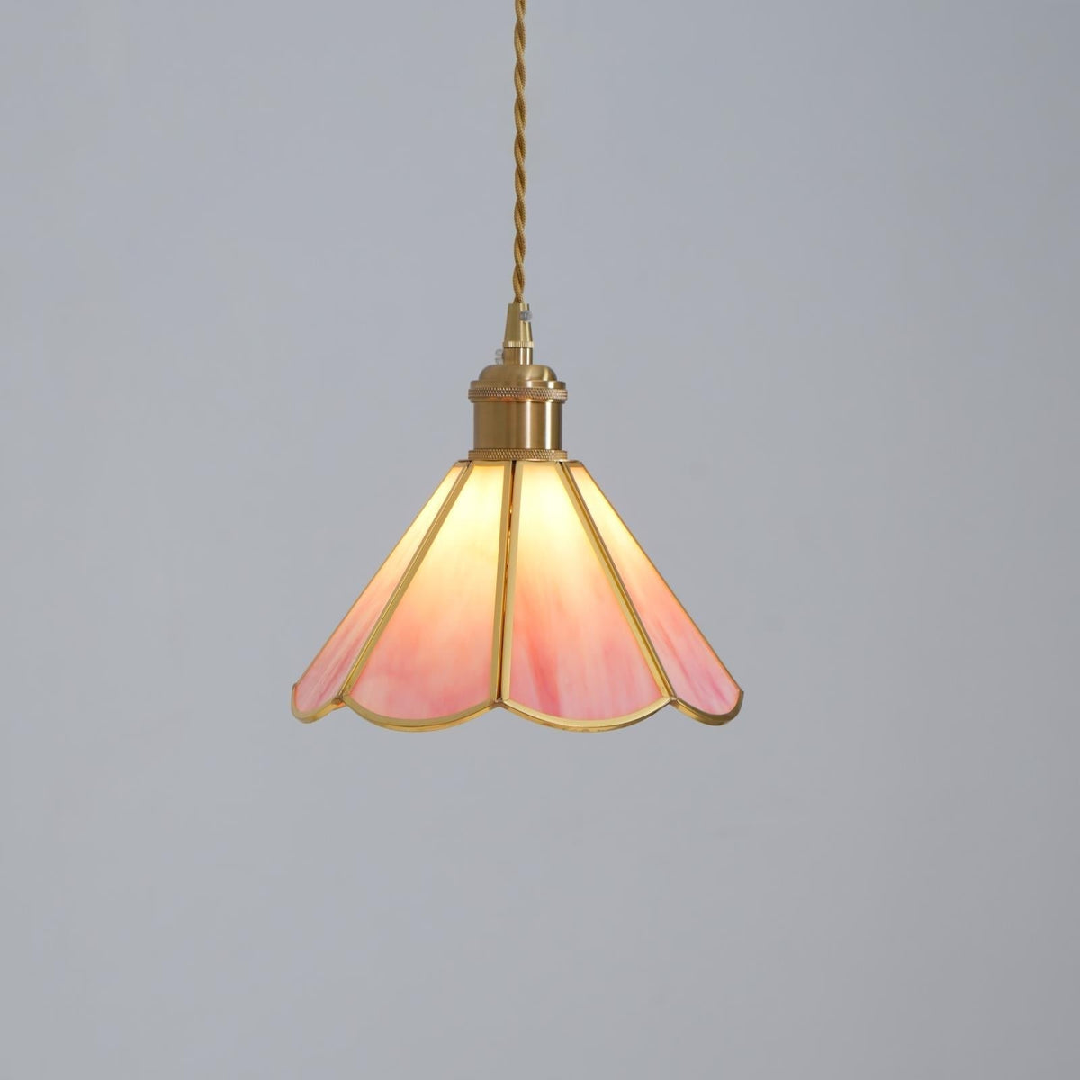 Lione lampada a sospensione in vetro colorato rosa