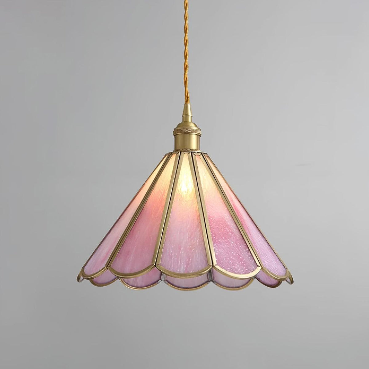 Lione lampada a sospensione in vetro colorato rosa