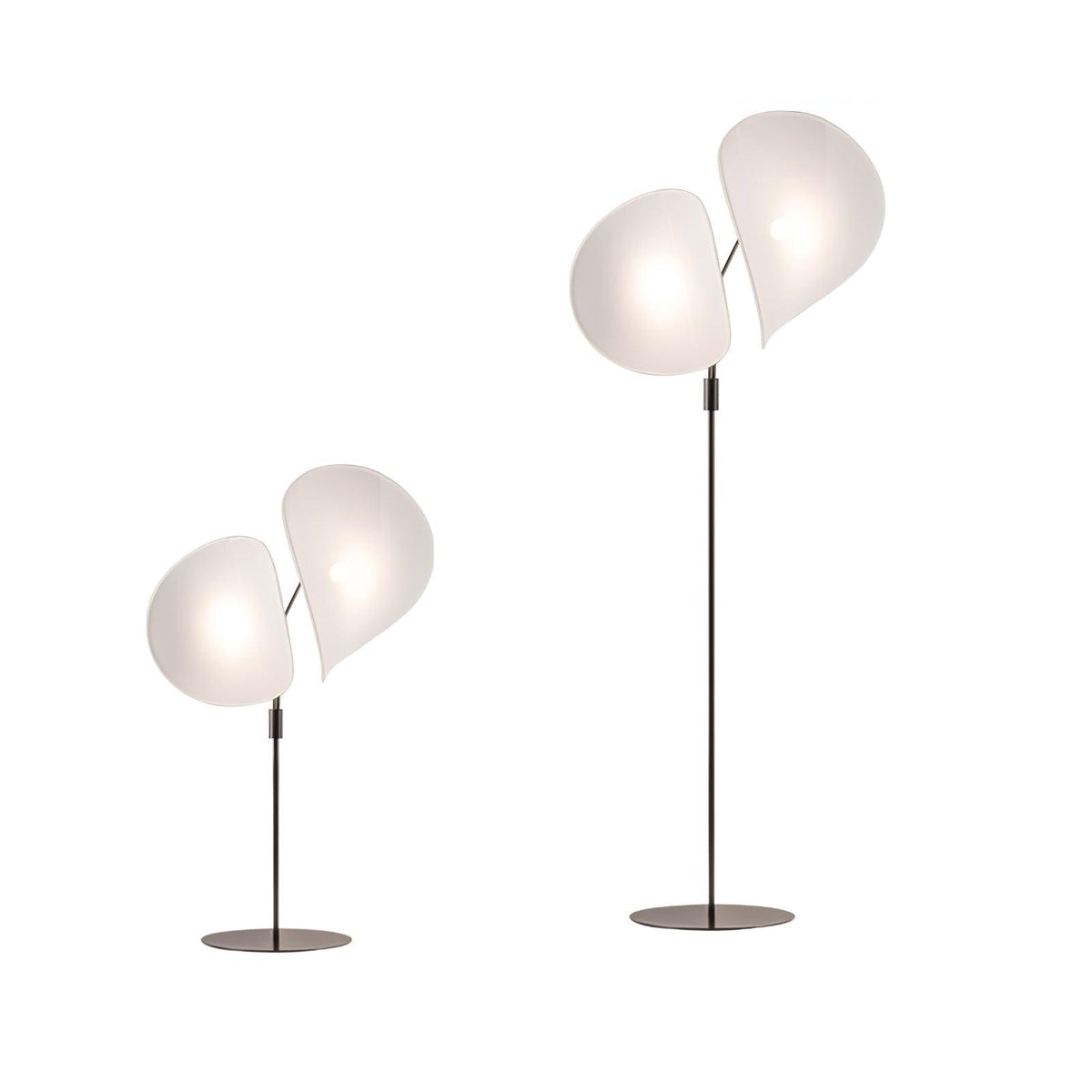 Linivora lampada da terra in tessuto moderno