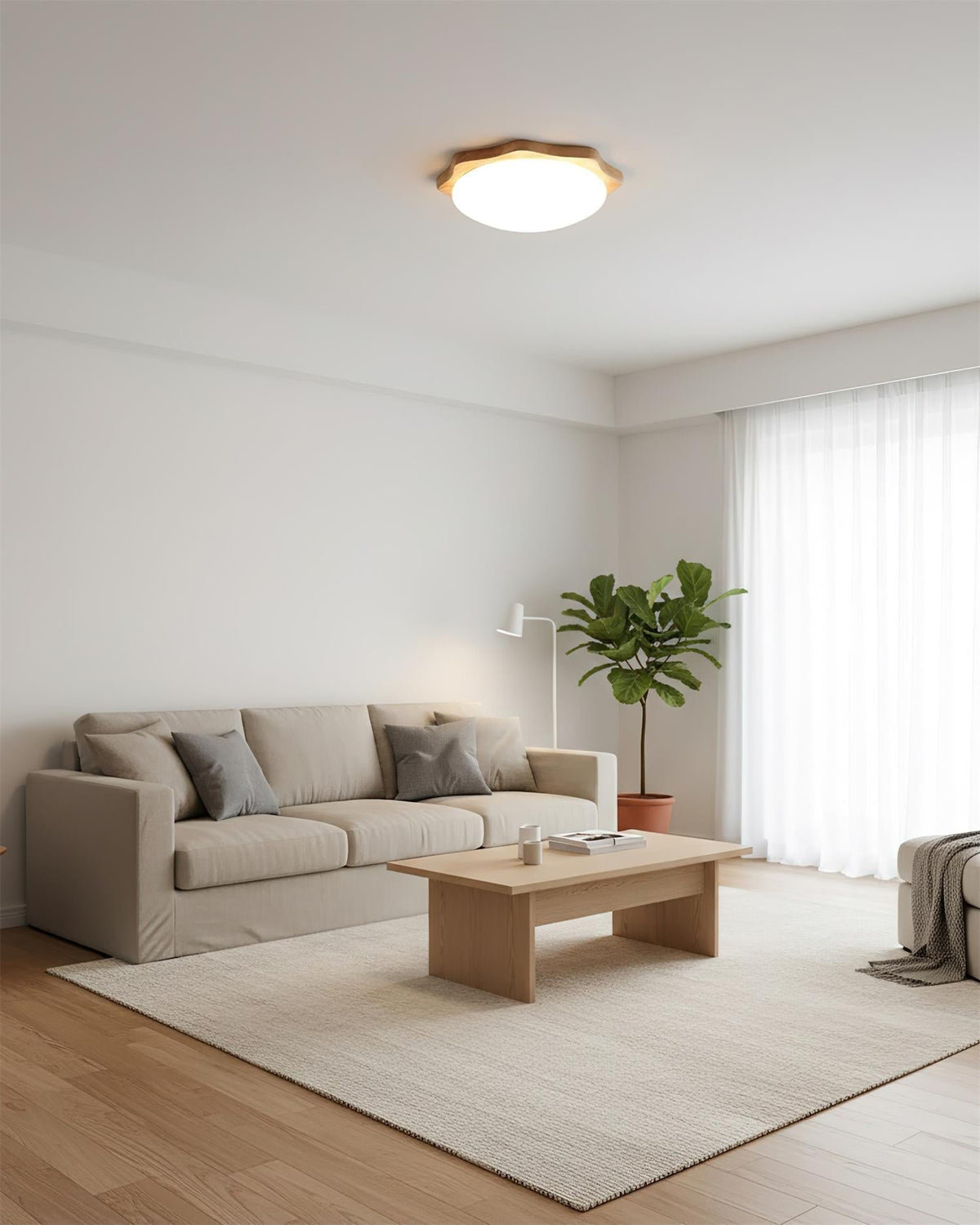 Rinaeria lampada da soffitto in legno