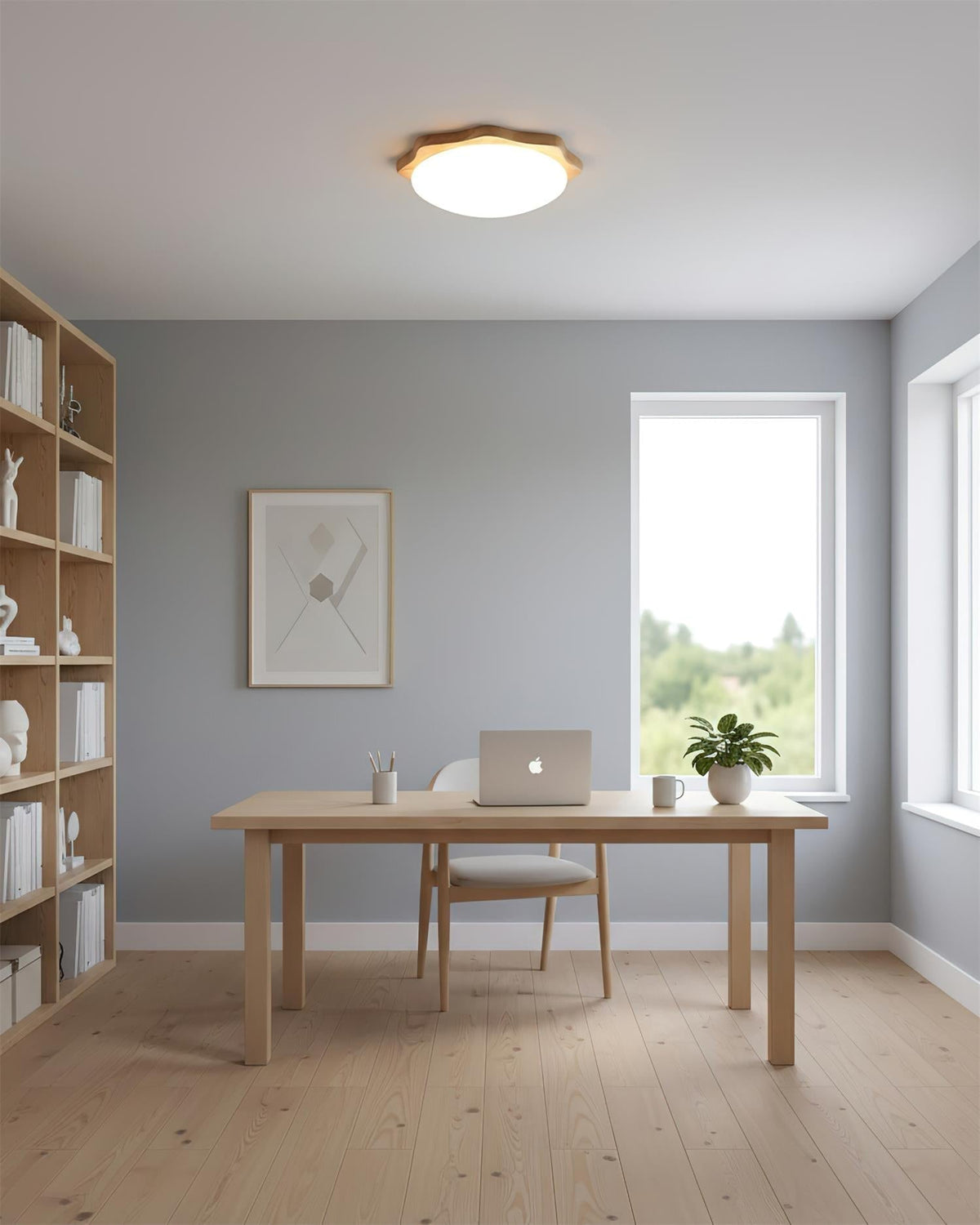 Rinaeria lampada da soffitto in legno