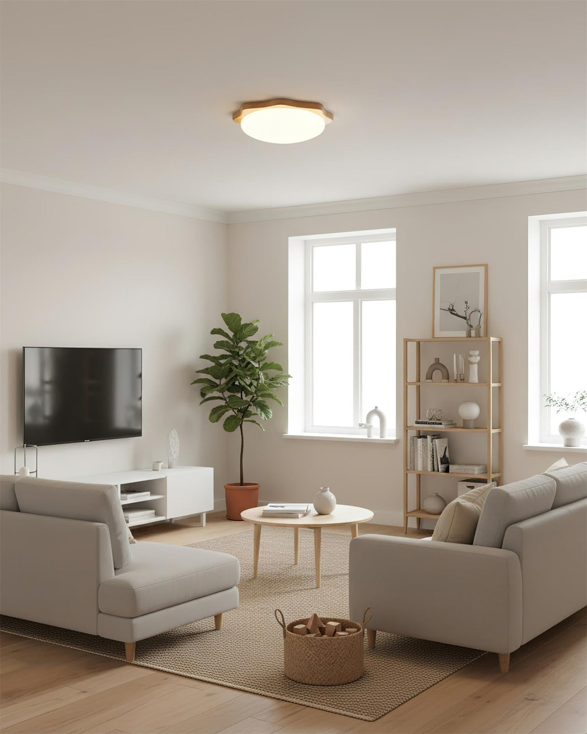 Rinaeria lampada da soffitto in legno