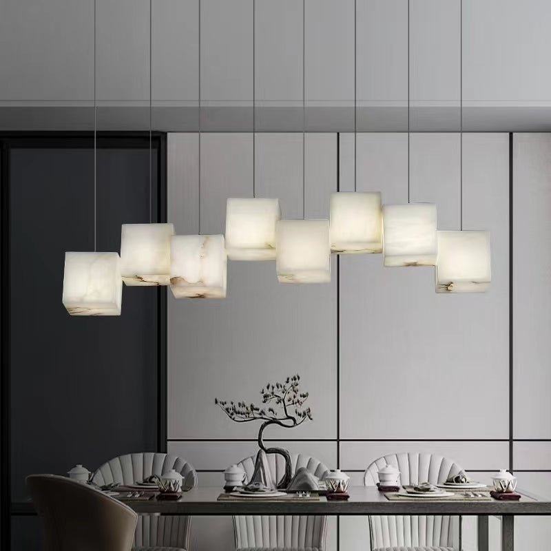 Lampadario alabastro Cubi Eleganza