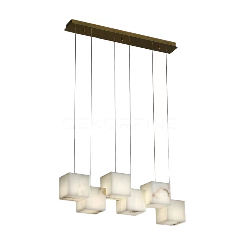 Lampadario alabastro Cubi Eleganza