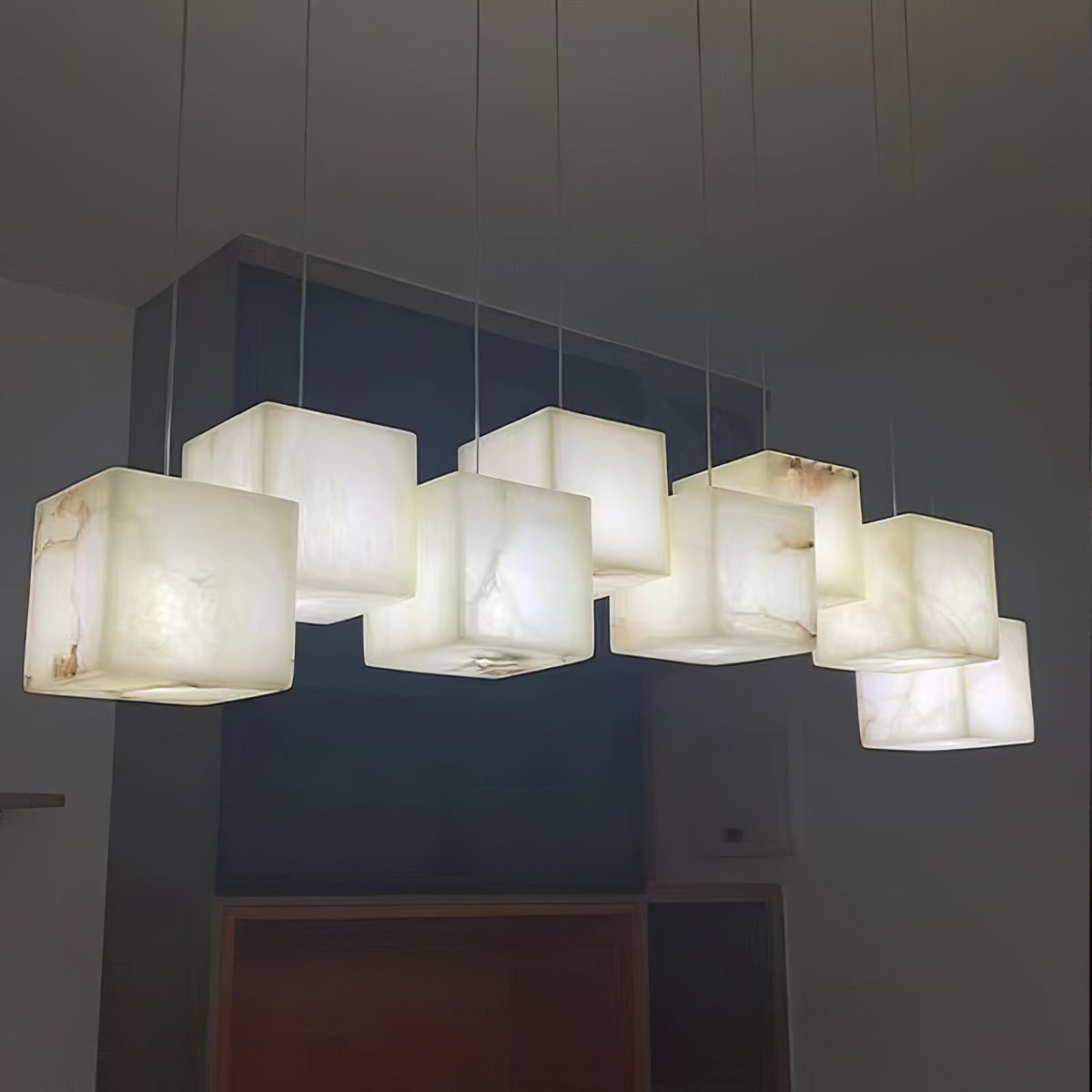 Lampadario alabastro Cubi Eleganza