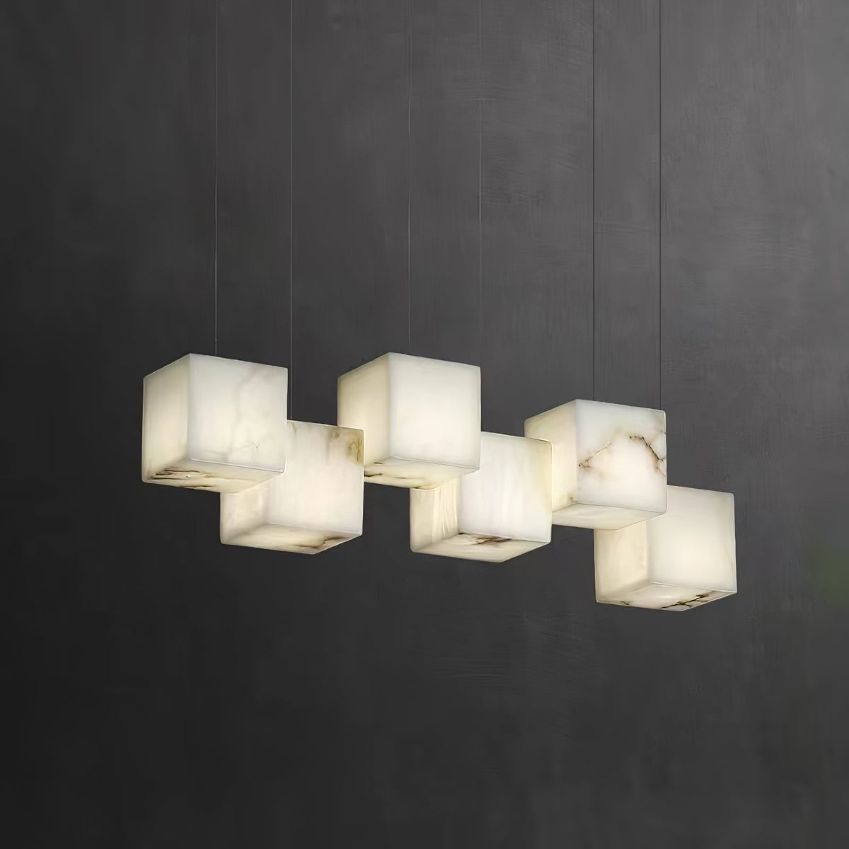 Lampadario alabastro Cubi Eleganza