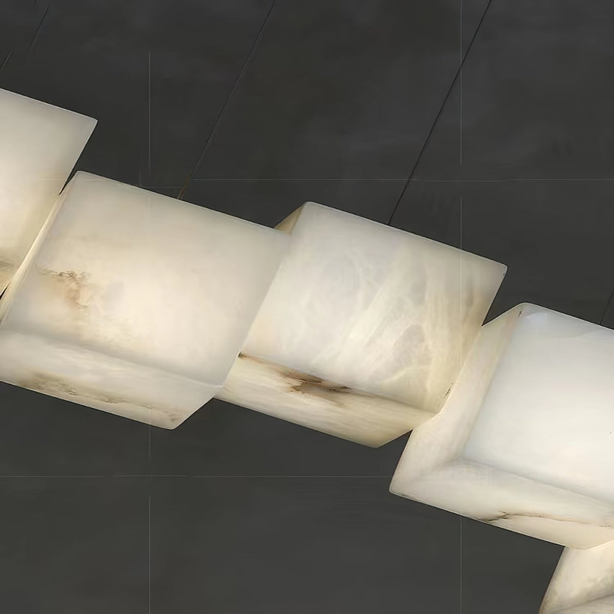 Lampadario alabastro Cubi Eleganza