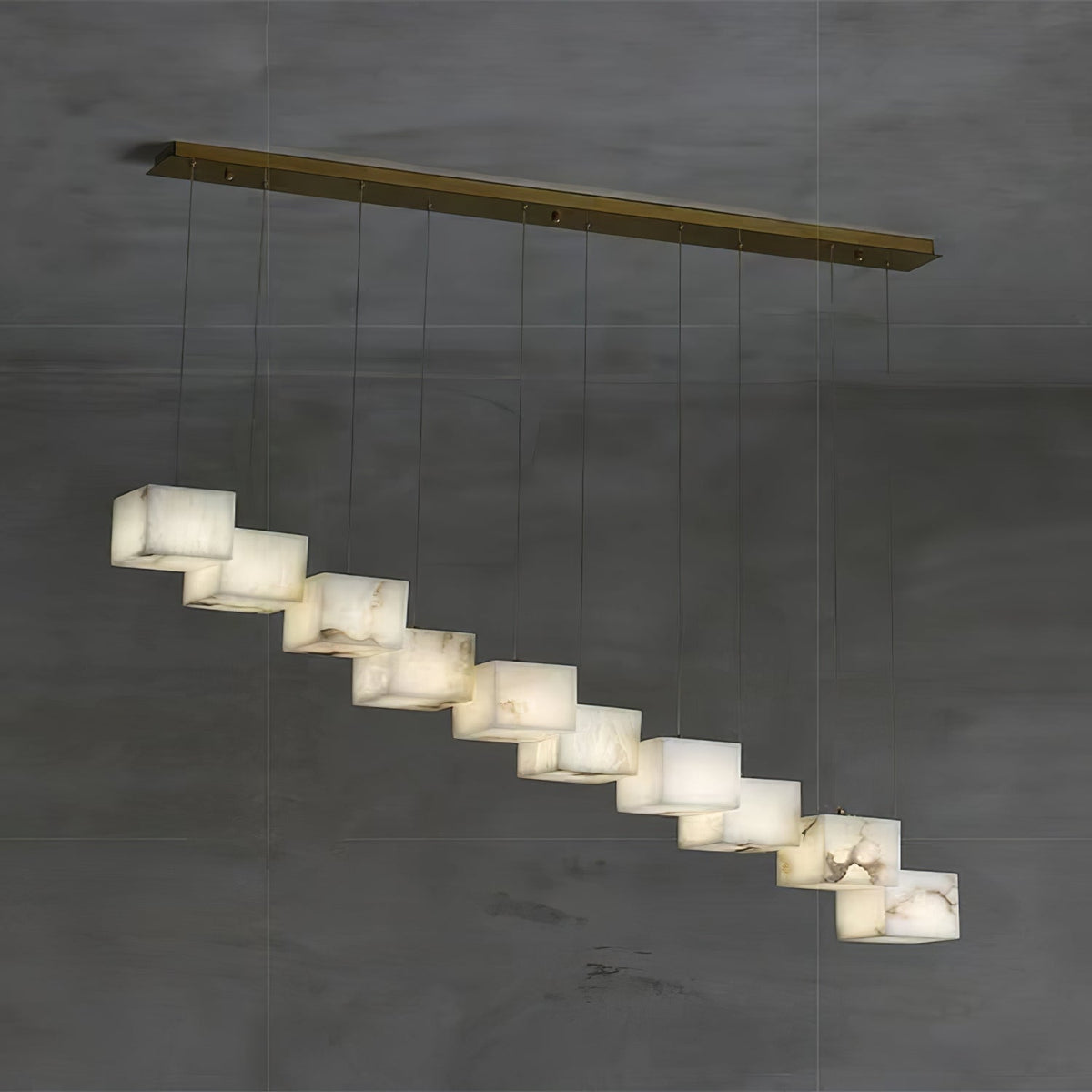 Lampadario alabastro Cubi Eleganza