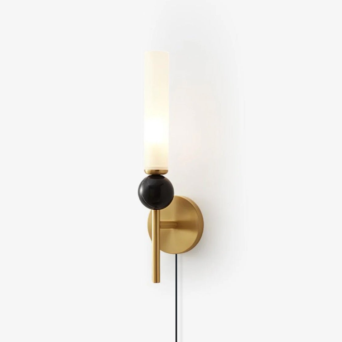 Lampada da parete in marmo verticale con spina