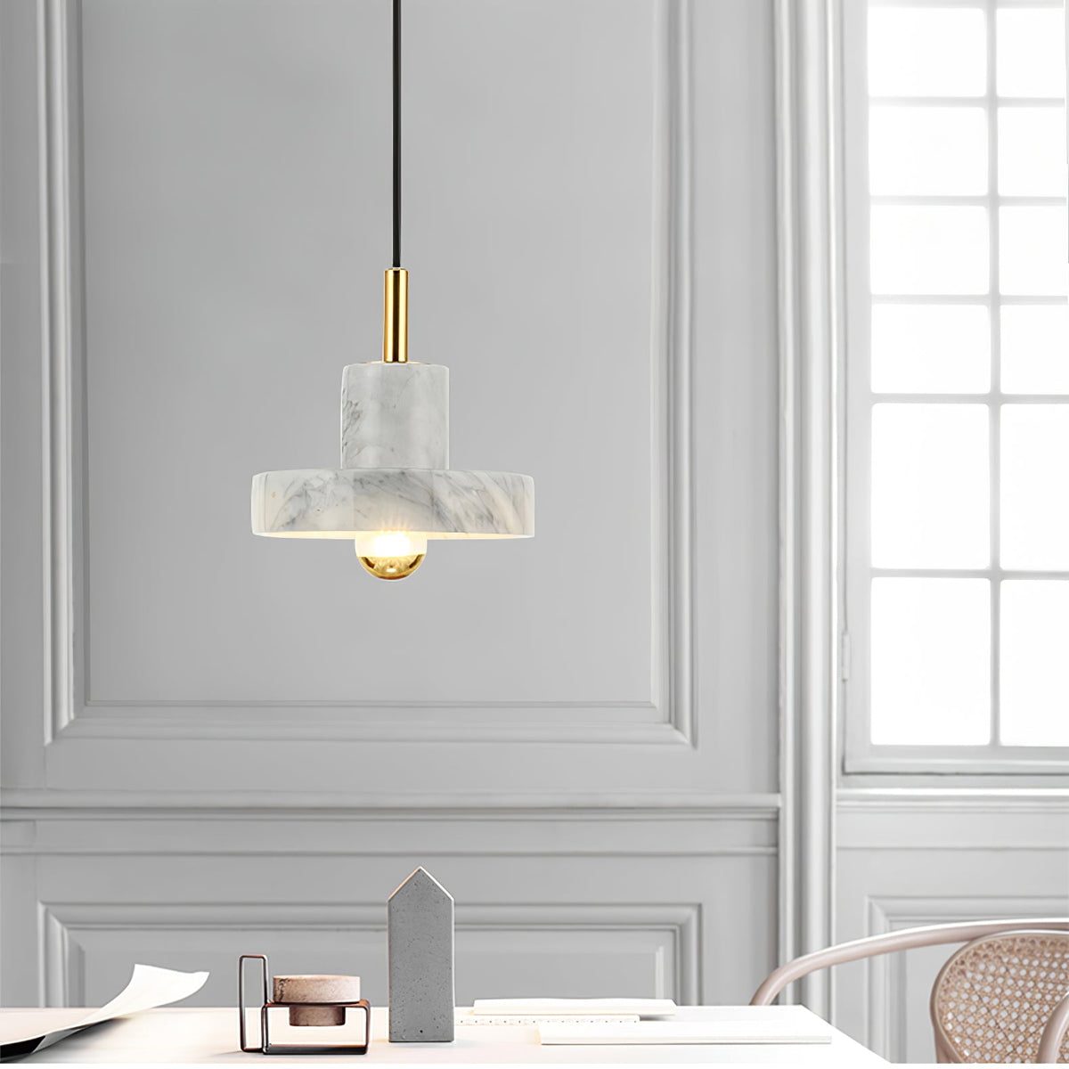 Cunorora lampada a sospensione Premium Nordic Art Aura in marmo