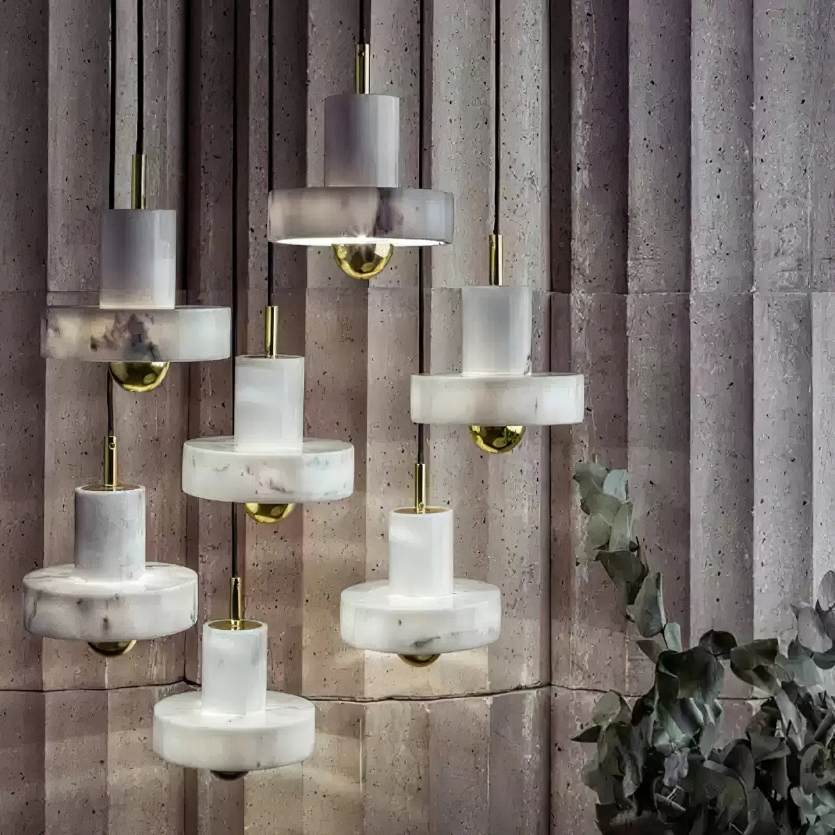 Cunorora lampada a sospensione Premium Nordic Art Aura in marmo