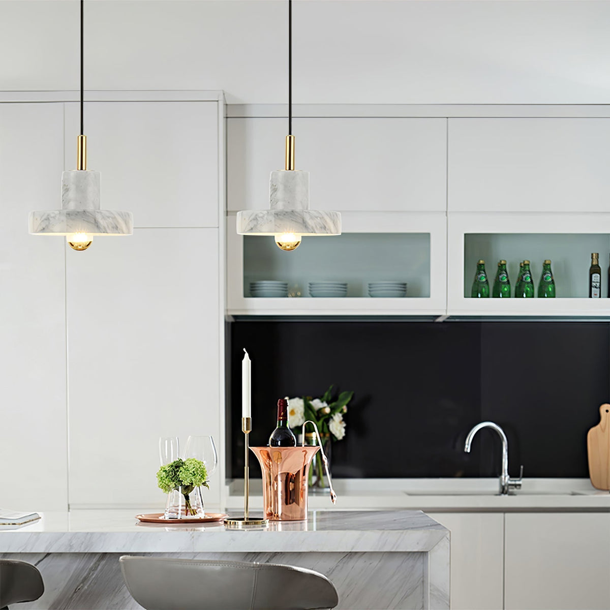 Cunorora lampada a sospensione Premium Nordic Art Aura in marmo