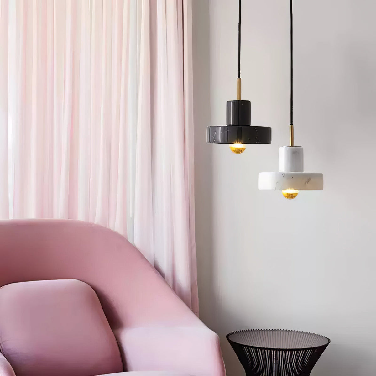 Cunorora lampada a sospensione Premium Nordic Art Aura in marmo