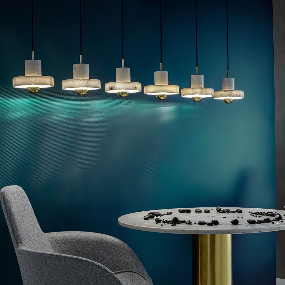Cunorora lampada a sospensione Premium Nordic Art Aura in marmo