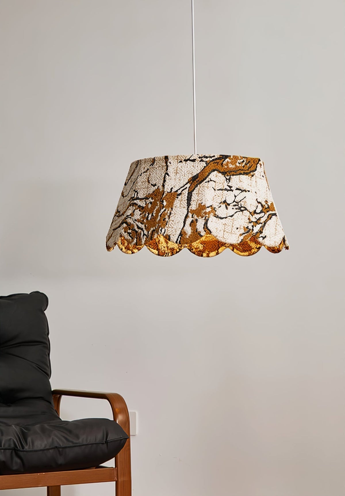 Vavenia lampada a sospensione Creativity Scallop tessuto
