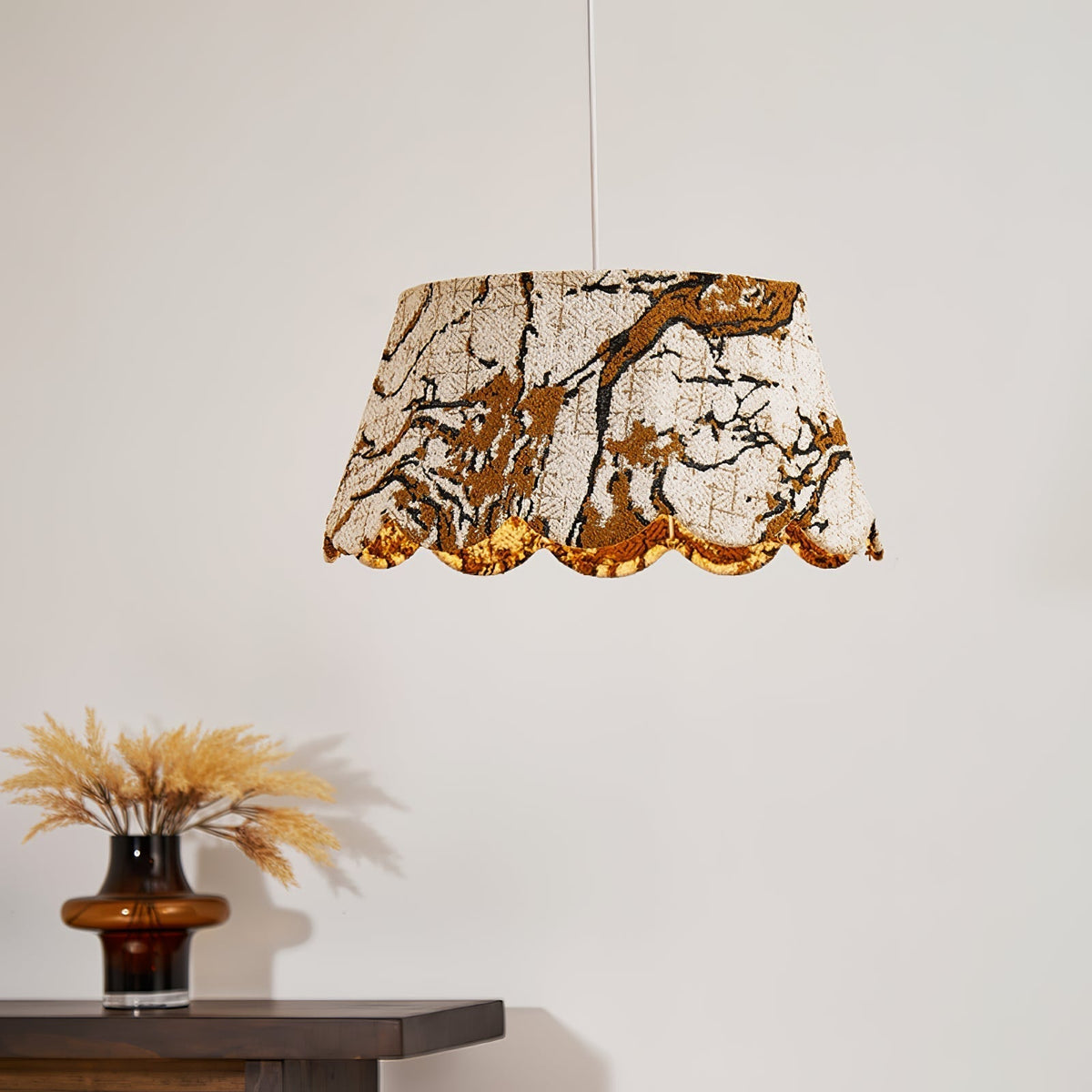 Vavenia lampada a sospensione Creativity Scallop tessuto