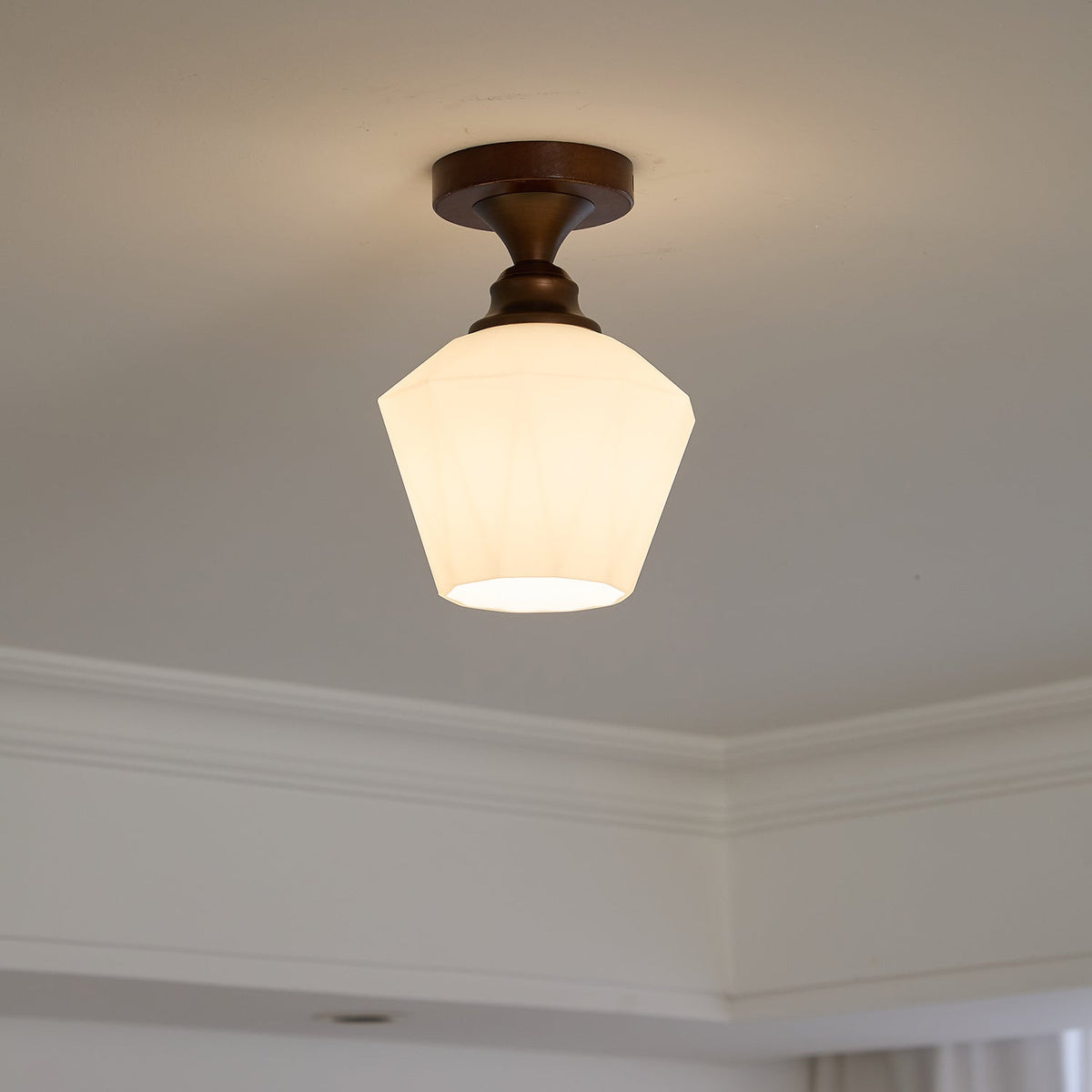Alveneth lampada da soffitto in vetro artistico nordico premium