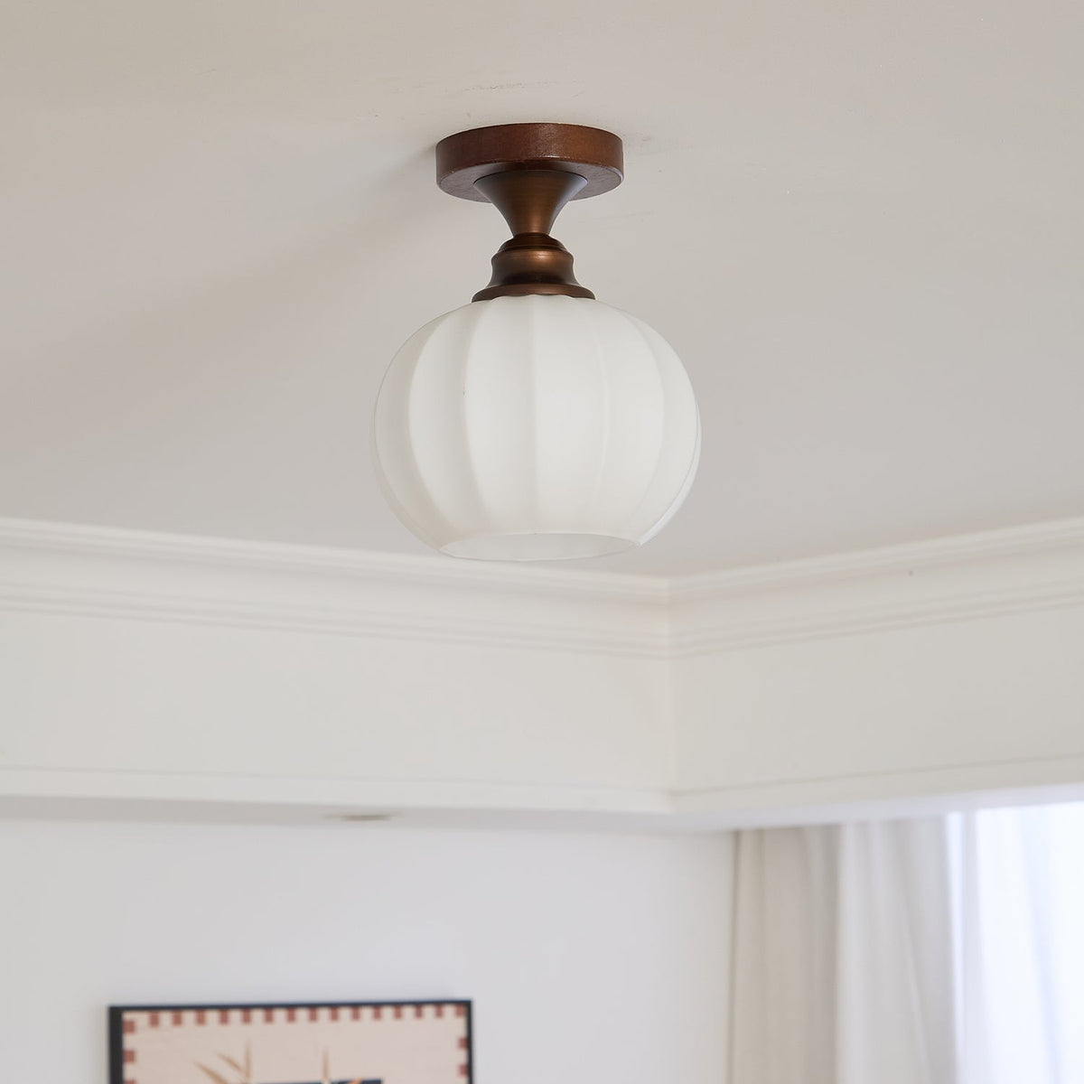Alveneth lampada da soffitto in vetro artistico nordico premium