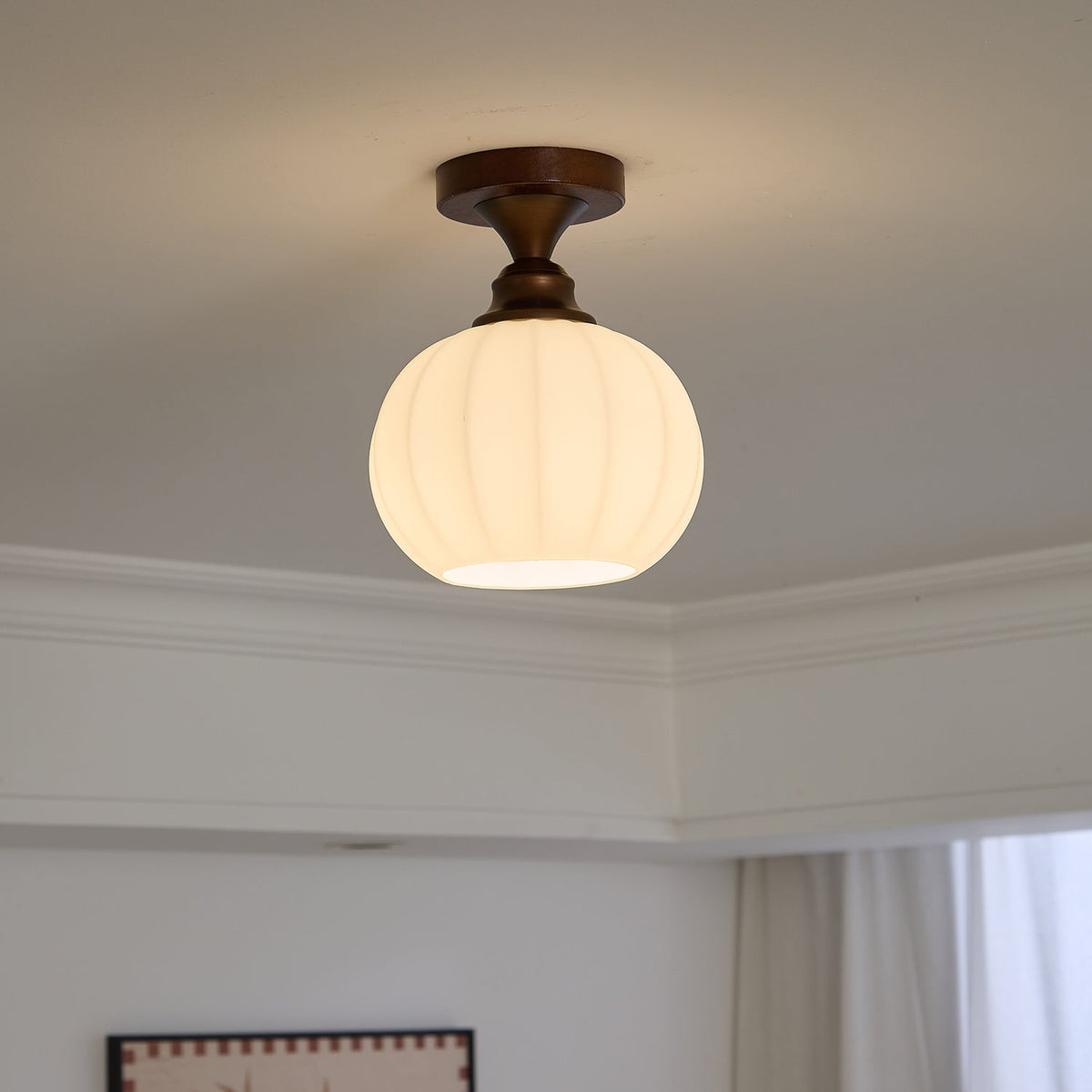 Alveneth lampada da soffitto in vetro artistico nordico premium