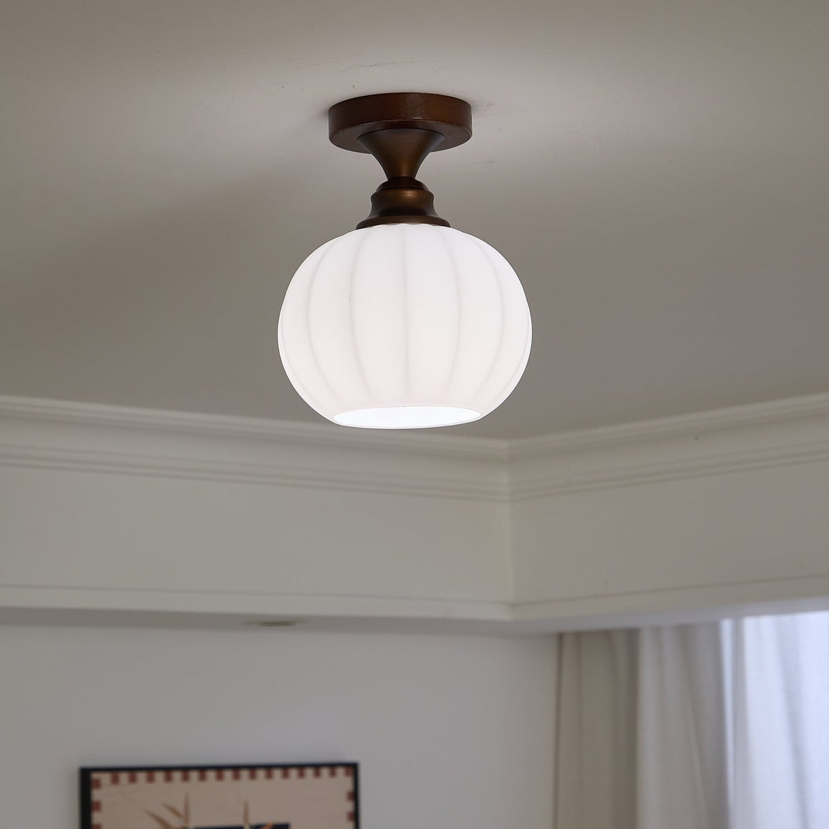 Alveneth lampada da soffitto in vetro artistico nordico premium
