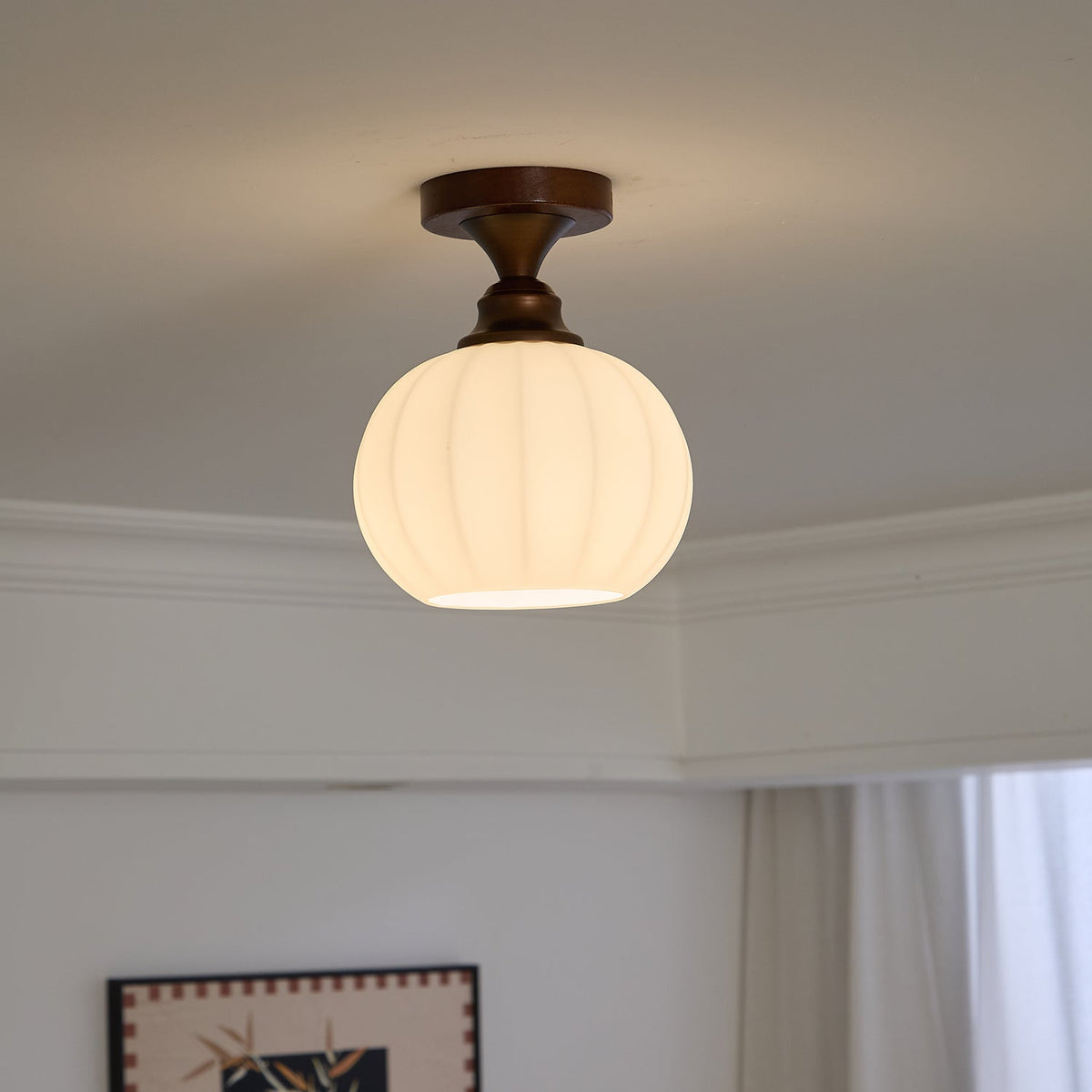 Alveneth lampada da soffitto in vetro artistico nordico premium