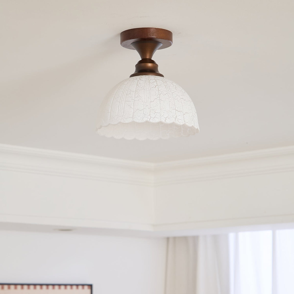 Alveneth lampada da soffitto in vetro artistico nordico premium