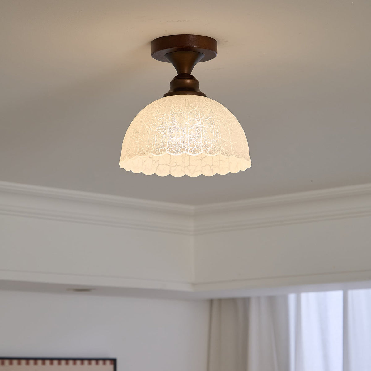 Alveneth lampada da soffitto in vetro artistico nordico premium