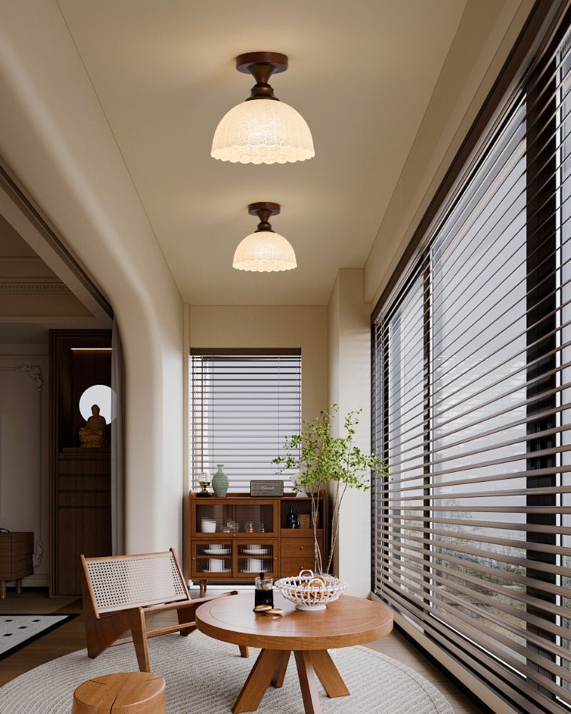 Alveneth lampada da soffitto in vetro artistico nordico premium