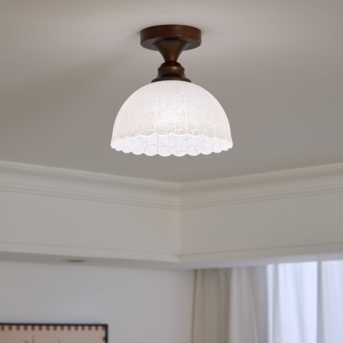 Alveneth lampada da soffitto in vetro artistico nordico premium