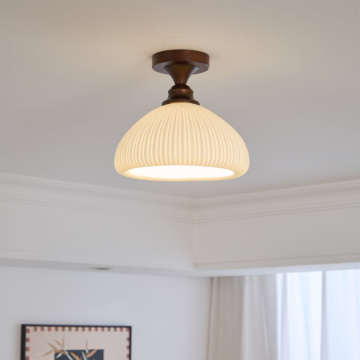 Alveneth lampada da soffitto in vetro artistico nordico premium
