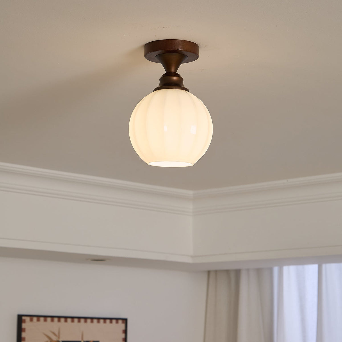 Alveneth lampada da soffitto in vetro artistico nordico premium