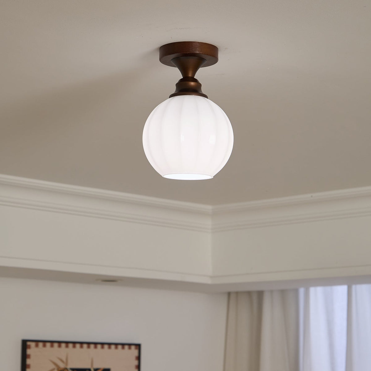 Alveneth lampada da soffitto in vetro artistico nordico premium