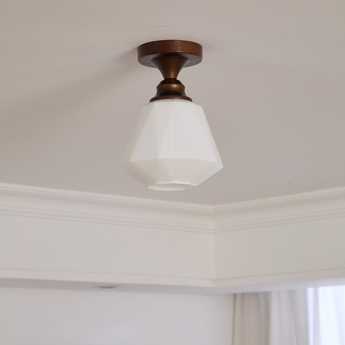 Alveneth lampada da soffitto in vetro artistico nordico premium