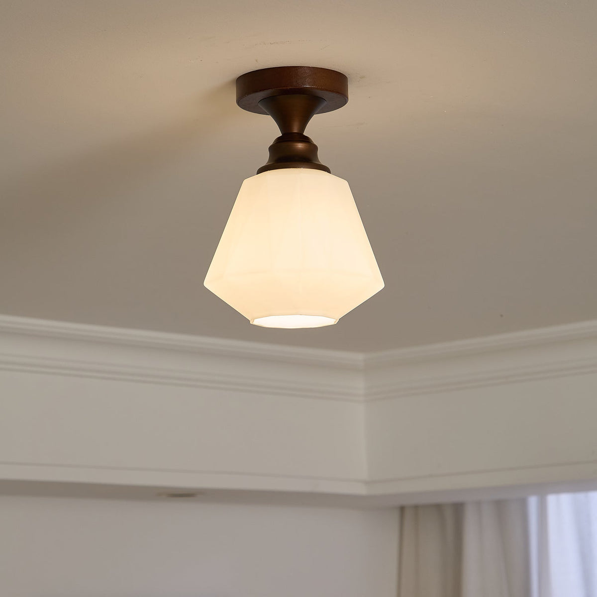 Alveneth lampada da soffitto in vetro artistico nordico premium