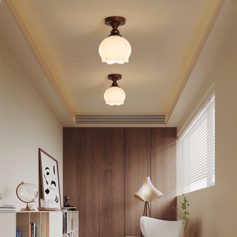Alveneth lampada da soffitto in vetro artistico nordico premium