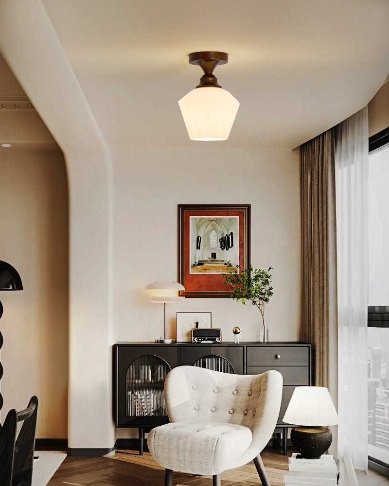 Alveneth lampada da soffitto in vetro artistico nordico premium