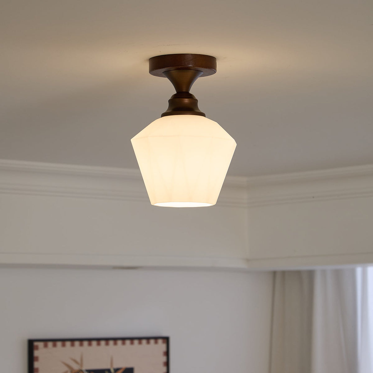 Alveneth lampada da soffitto in vetro artistico nordico premium