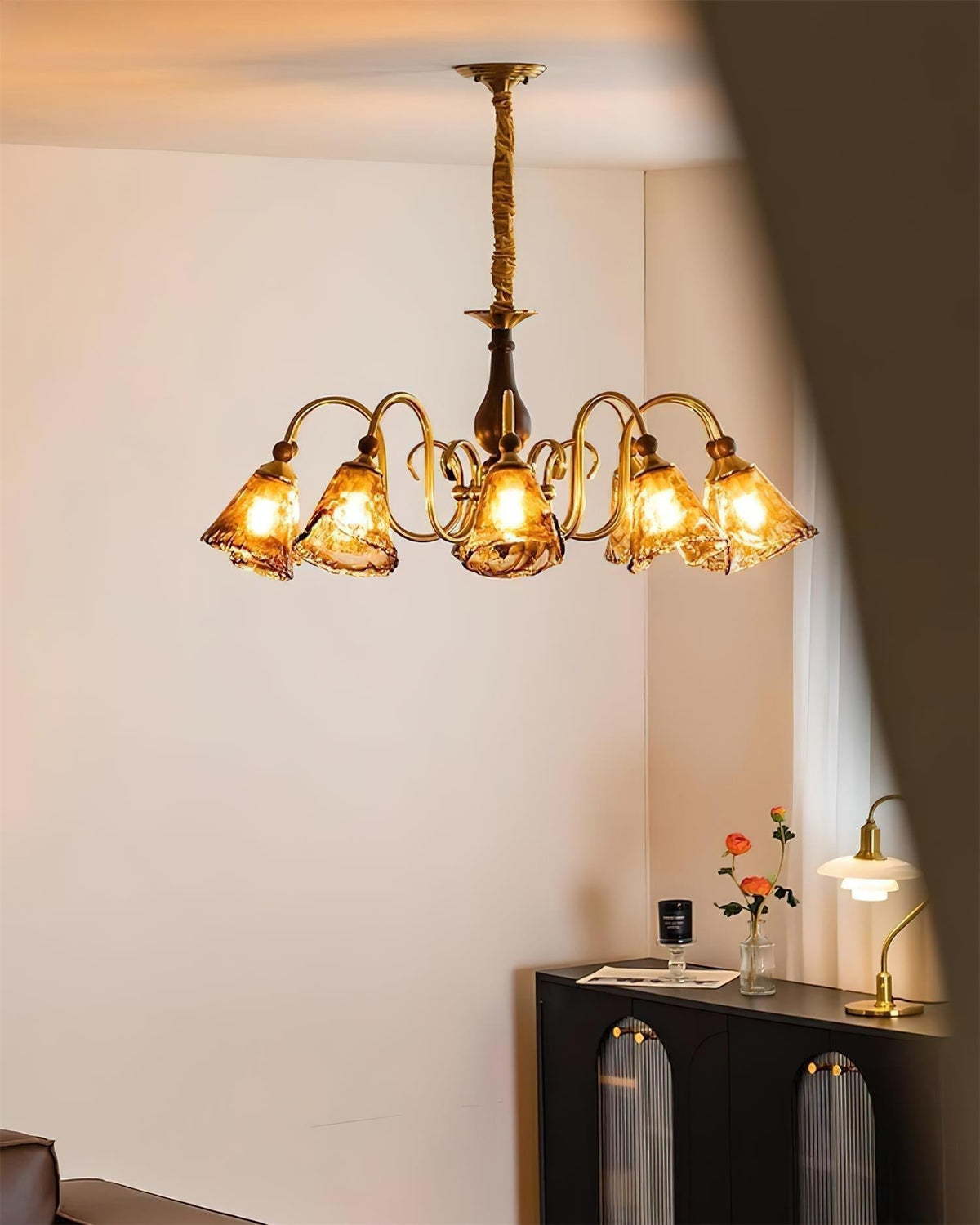 Amber-Bloom lampadario