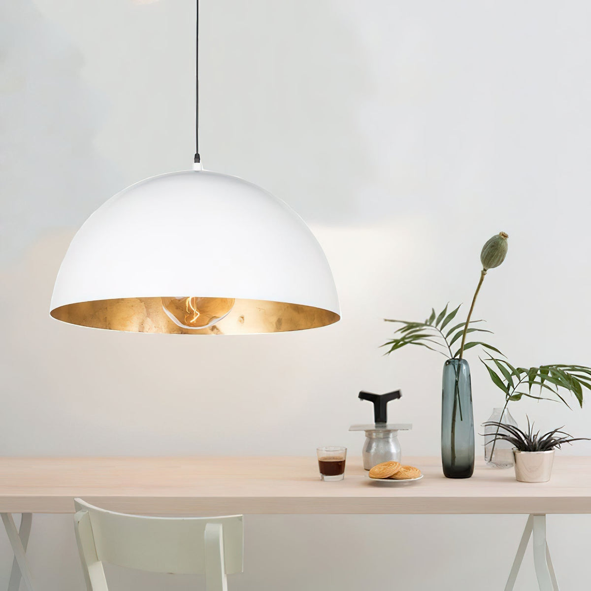 Renorira lampada a sospensione con Paralume a Cupola per sala da pranzo