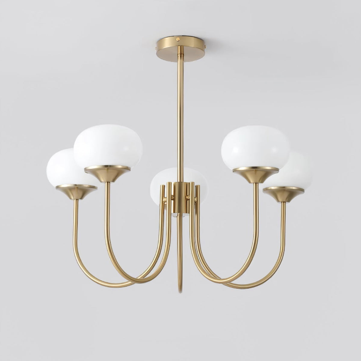 Velenian lampadario globi vetro Rosa Finitura Oro