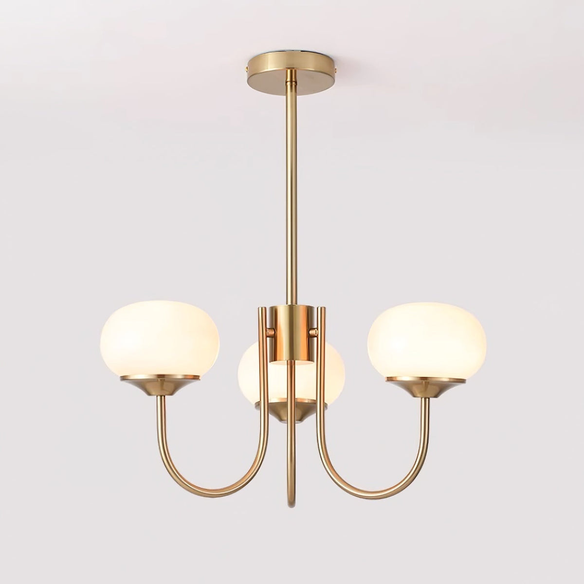 Velenian lampadario globi vetro Rosa Finitura Oro