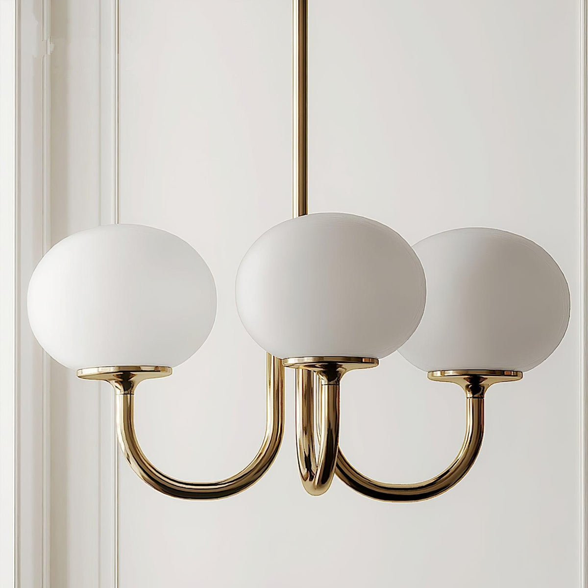 Velenian lampadario globi vetro Rosa Finitura Oro