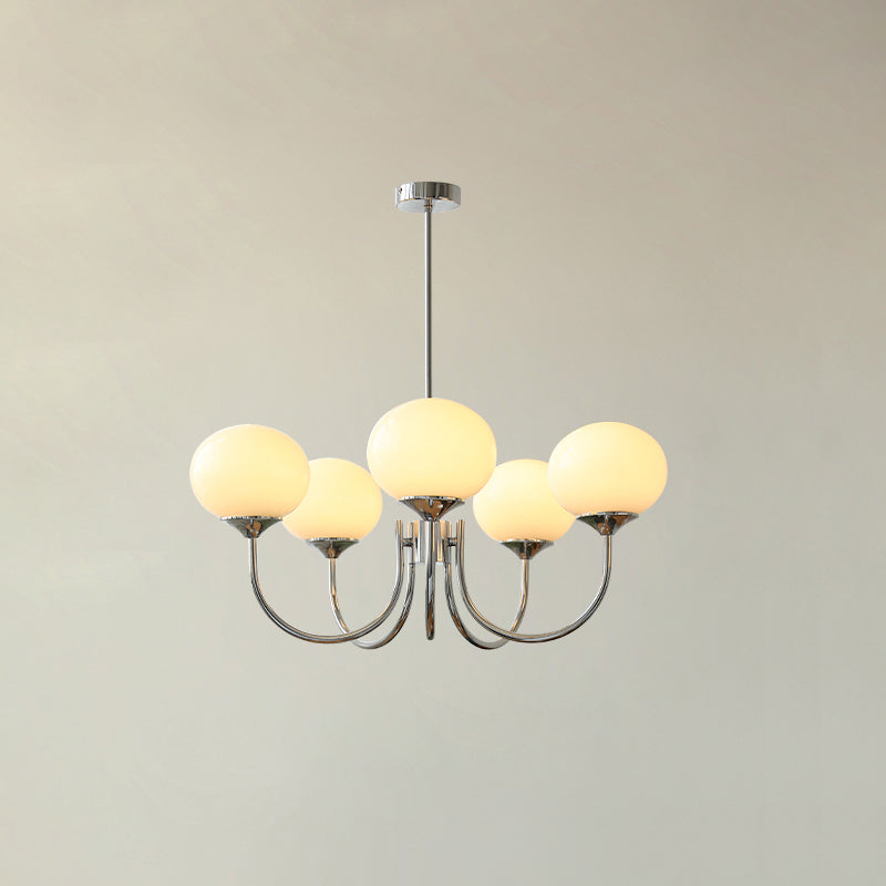 Velenian lampadario globi vetro Rosa Finitura Oro