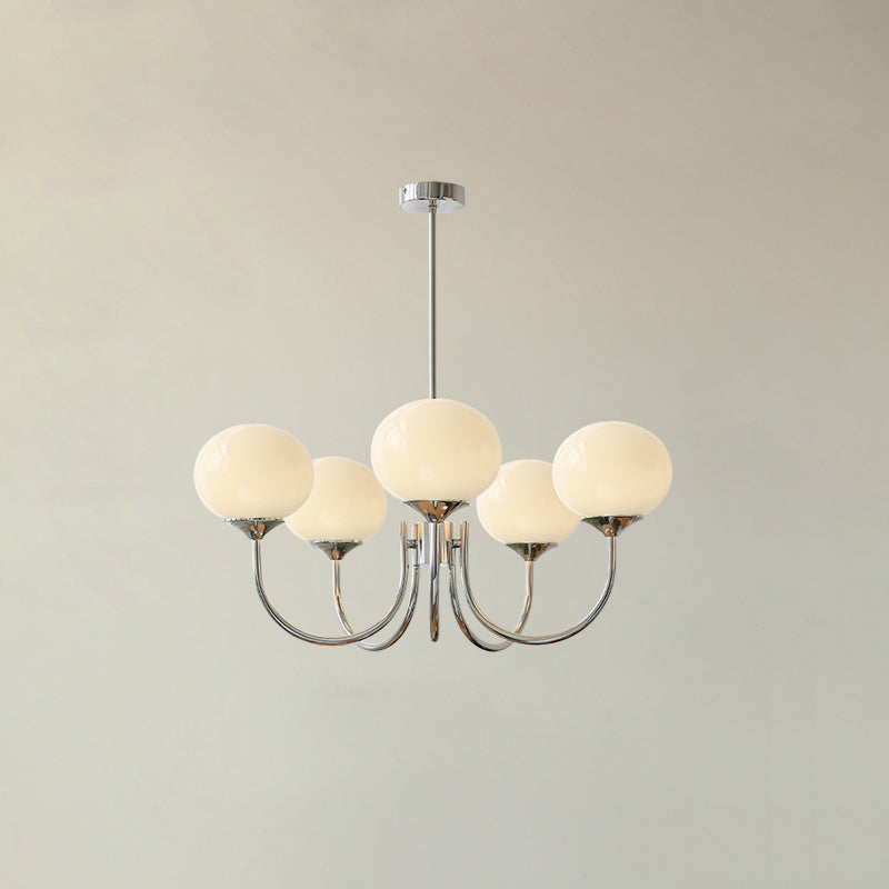Velenian lampadario globi vetro Rosa Finitura Oro