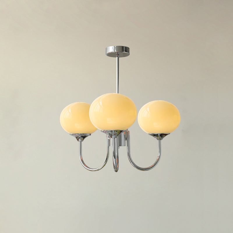 Velenian lampadario globi vetro Rosa Finitura Oro