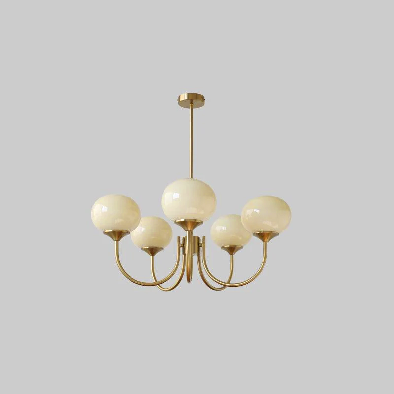 Velenian lampadario globi vetro Rosa Finitura Oro